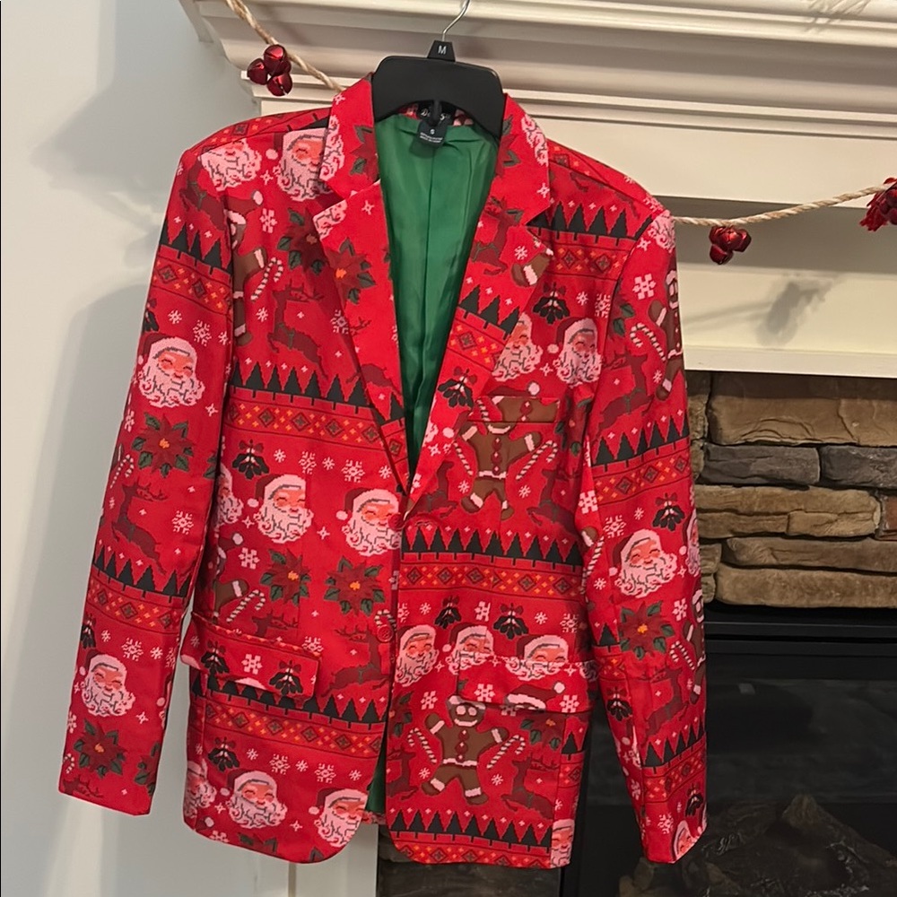 Festive Red Christmas Blazer